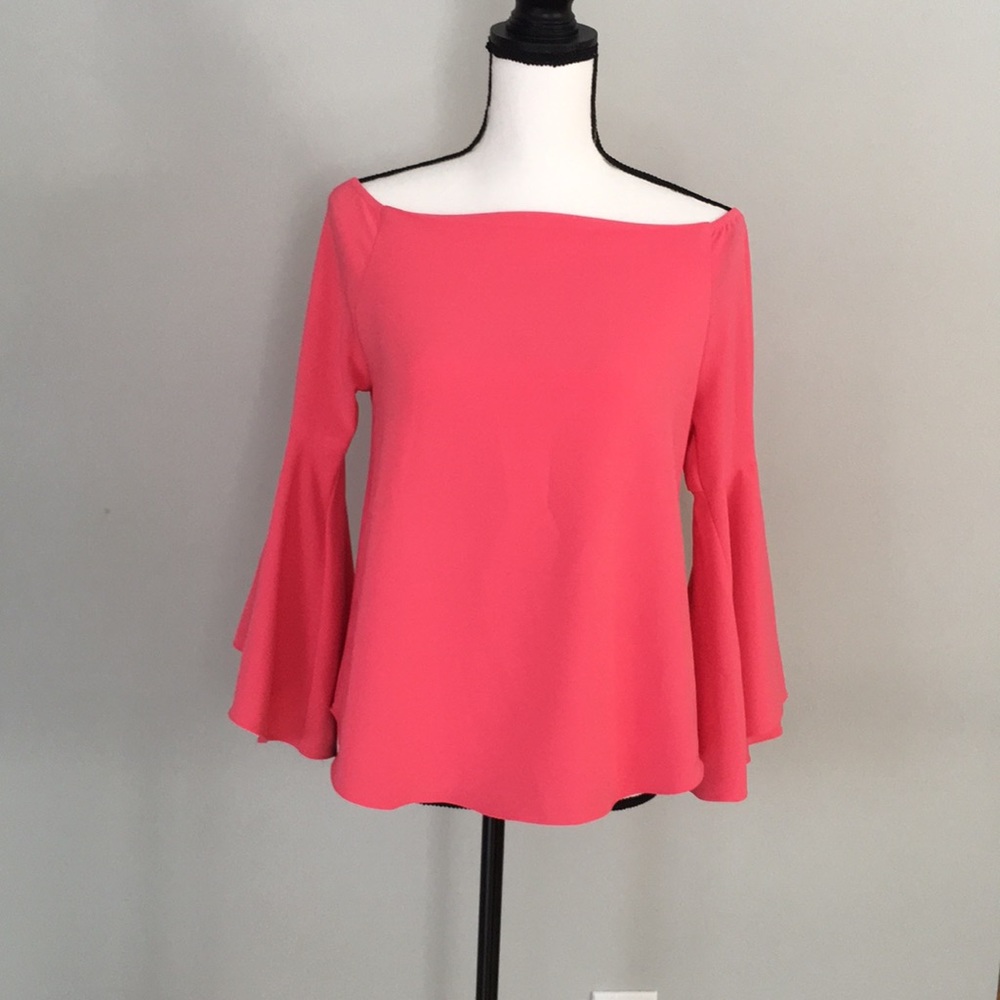 Stunning Off the Shoulder Bright Pink Top